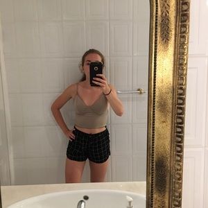 Black and white shorts